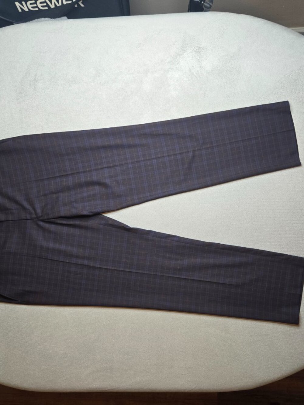 Sean John Men's Purple Plaid Dress Pants Size 36x32 Stretch Suit Trousers - Picture 2 of 9